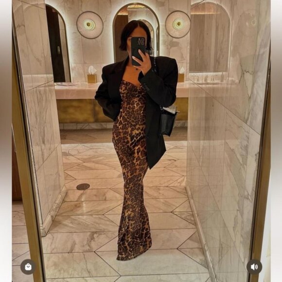 ZARA ANIMAL PRINT TULLE DRESS - Picture 2 of 10